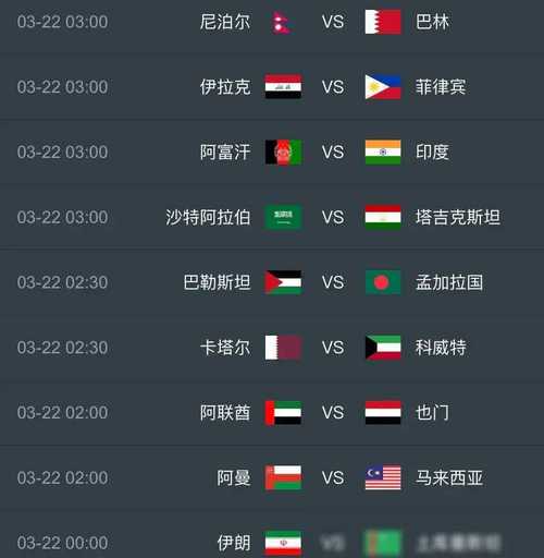 世界杯预选赛亚洲区国足比赛时间