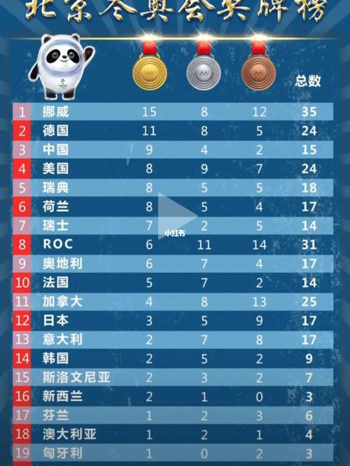 冬奥会奖牌排行榜在哪看
